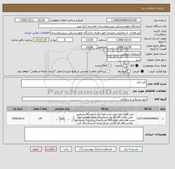 استعلام کیت قند