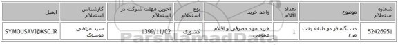 دستگاه فر دو طبقه پخت مرغ