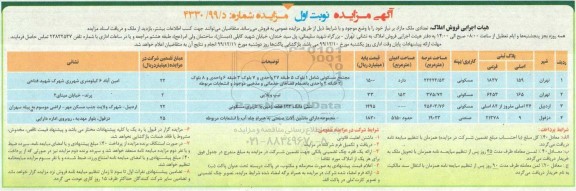 مزایده ،مزایده فروش ملک مازاد کاربری مسکونی و صنعتی نوبت اول