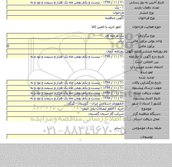 خرید ۲۱قلم اتصالات پلی اتیلن