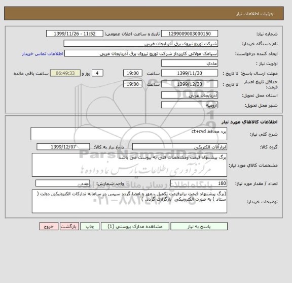 استعلام برد محافظ ct+cvd