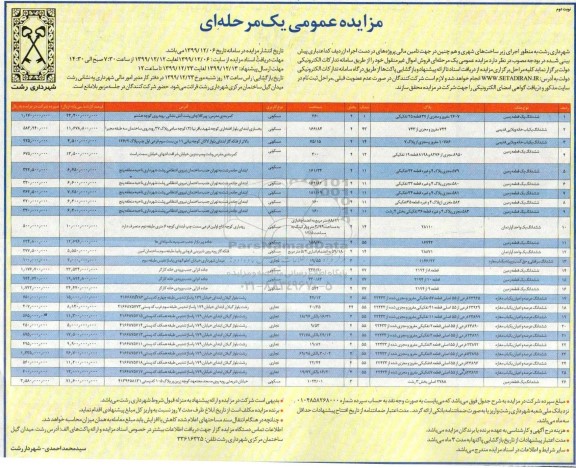 مزایده مزایده فروش اموال ششدانگ یک قطعه زمین 360  مسکونی نوبت دوم 