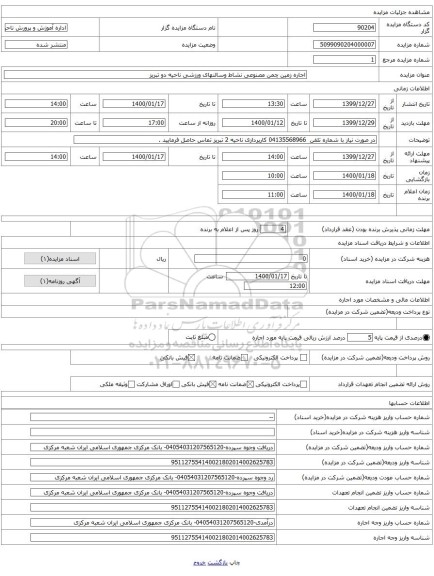 اجاره زمین چمن مصنوعی نشاط وسالنهای ورزشی ناحیه دو تبریز