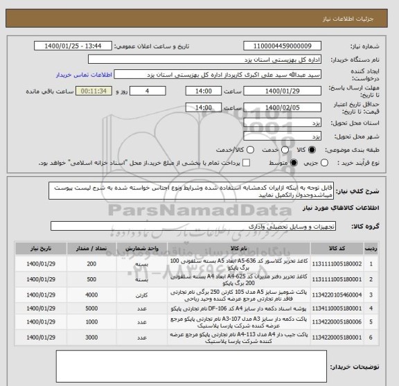 استعلام قابل توجه به اینکه ازایران کدمشابه استفاده شده وشرایط ونوع اجناس خواسته شده به شرح لیست پیوست میباشدوجدول راتکمیل نمایید