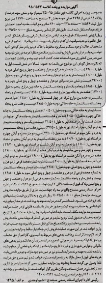 مزایده ،مزایده مقدار 35.095 سهم از پلاک 19 فرعی از 2745 اصلی