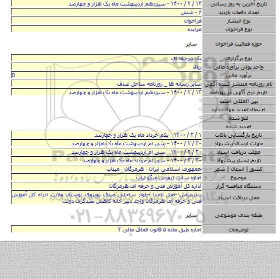 اجاره سایت ژرورش میگو تیاب