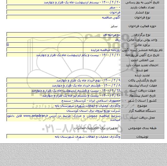 واگذاری عملیات و اتفاقات شهری شهرستان بانه