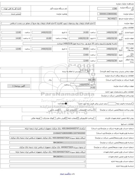 1-اجاره فضای تبلیغات روی پیشخوان شهید کلانتری 2-اجاره فضای تبلیغات روی منبع آب مجاور درب وحدت اسلامی