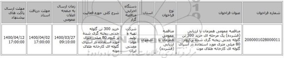 مناقصه عمومی همزمان با ارزیابی (فشرده) یک مرحله ای خرید 300 تن گلوله چدنی ریخته گری شده پرکروم 80 میلی متری مورد استفاده در آسیای گلوله ای کارخانه طلای موت