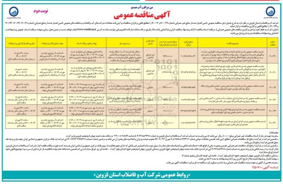  مناقصه عمومی  انجام خدمات و تعمیرات، نگهداری ، حراست و نگهبانی تاسیسات و تجهیزات... - نوبت دوم