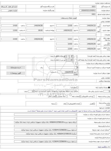 فروش املاک و مستقلات