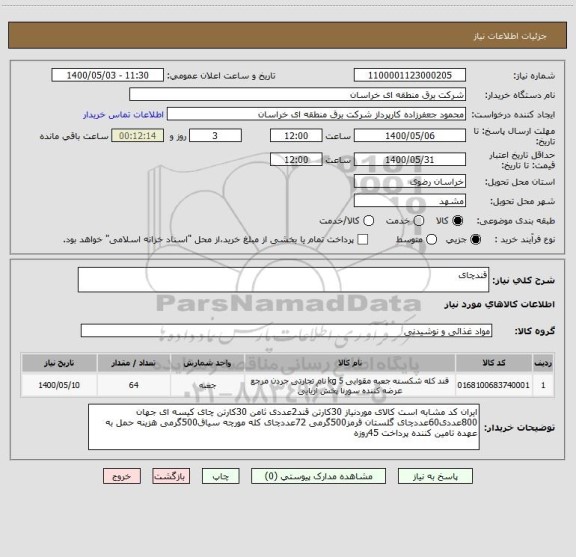 استعلام قندچای