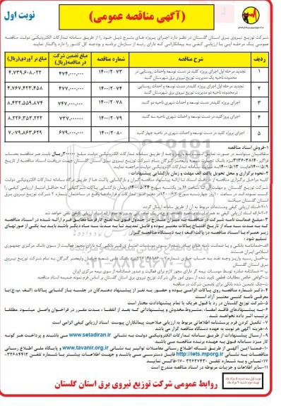 مناقصه، مناقصه پروژه کلید در دست توسعه و احداث روستایی...