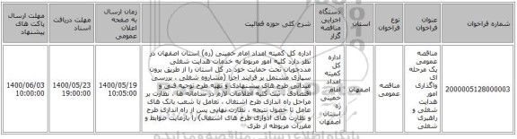 مناقصه عمومی یک مرحله ای واگذاری امور هدایت شغلی و راهبری شغلی 