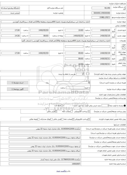 اجاره ساختمان ابن سینامرکزپیام نورتیران بامتراژ 600مترمربع دردوطبقه و1200متر فضای سبزباکاربری آموزشی