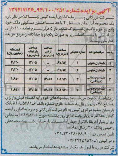 مزایده,یک مجموعه اپارتمان