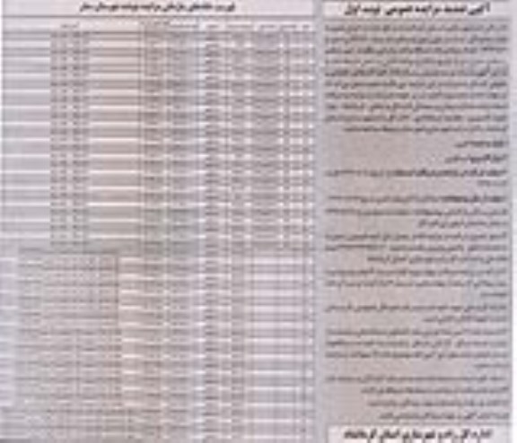 مزایده,تمدید عمومی نوبت اول تعداد51دستگاه واحد سازمانی در شهر سنقر 