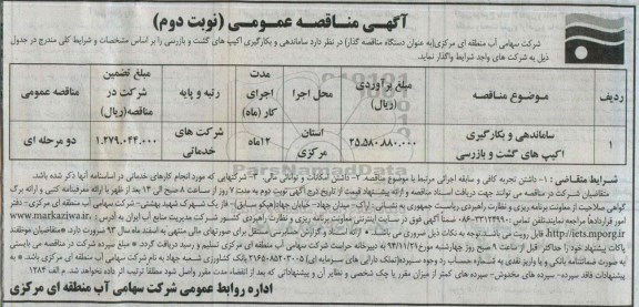 آگهی مناقصه عمومی , مناقصه ساماندهی و بکارگیری اکیپ های گشت و بازرسی-نوبت دوم 