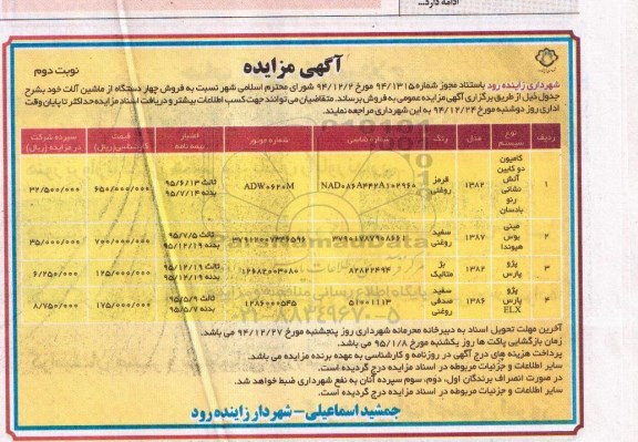 آگهی مزایده عمومی , مزایده  فروش چهار دستگاه از ماشین آلات - نوبت دوم