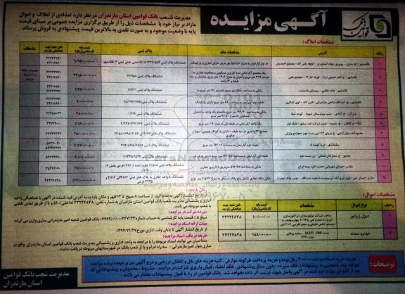 مزایده,تعدادی از املاک و اموال مازاد بر نیاز شامل دیزل ژنراتور و خودرو سمند 