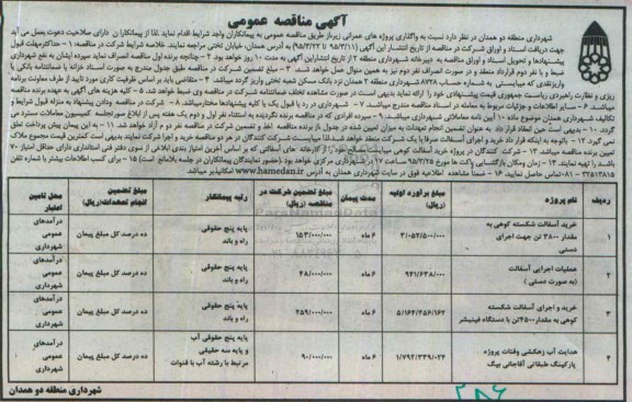 مناقصه  , مناقصه خرید آسفالت شکسته کوهی....