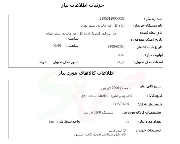 استعلام, استعلام سیسکو 2900 فن روتر