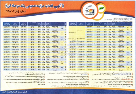 مزایده,مزایده واگذاری 54 واحد ویلایی مسکونی نوبت دوم 