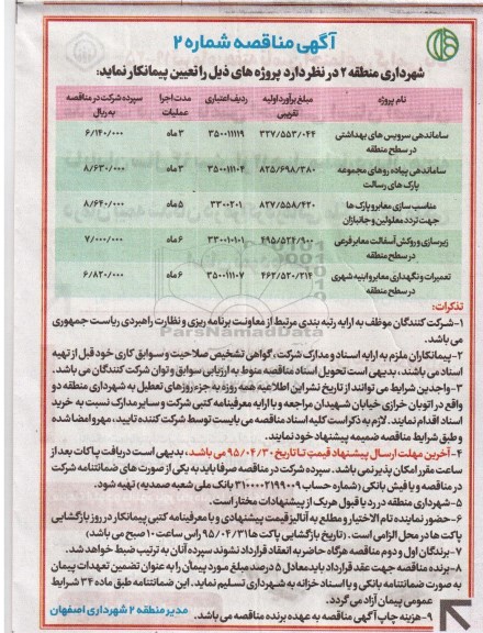 مناقصه , مناقصه  ساماندهی  سرویس های بهداشتی در سطح منطقه