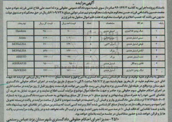 مزایده دیگ زودپز 1/5 لیتری  ...