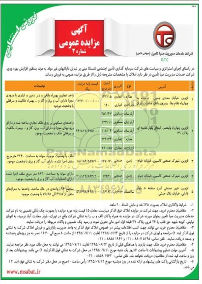 مزایده,مزایده فروش املاک کاربری صنعتی انباری 