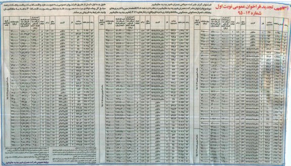 مزایده,مزایده تعداد 119 قطعه زمین