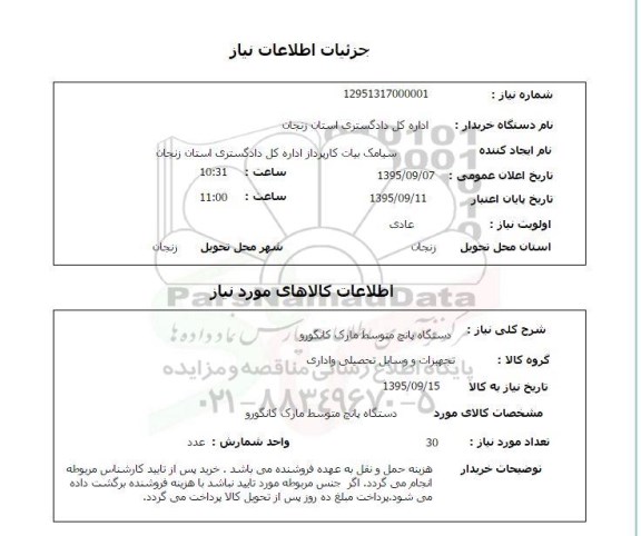 استعلام , استعلام دستگاه پانچ متوسط مارک کانگورو 