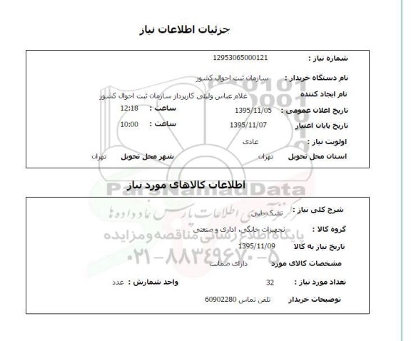 استعلام, استعلام تشک طبی 