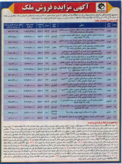 مزایده,مزایده فروش املاک کاربری اپارتمان مغازه ساختمان 