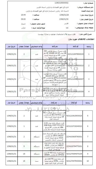 استعلام, استعلام هارد سرور HP 