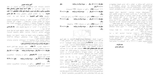 آگهی مزایده عمومی, مزایده بهره برداری از منافع 6 باب از غرف تجاری و خدماتی