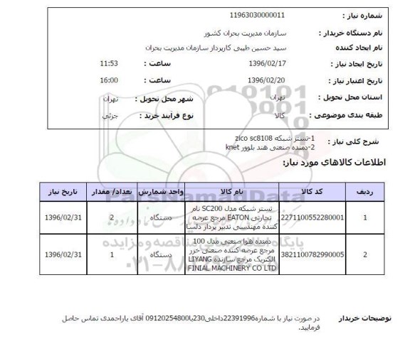 استعلام , استعلام تستر شبکه Zico sc8108 ...