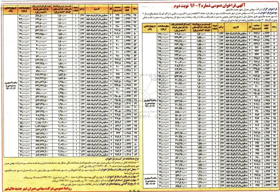 مزایده,مزایده فروش تعداد 83 قطعه زمین با کاربری مسکونی نوبت دوم 