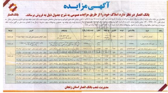 مزایده,مزایده عمومی فروش املاک 