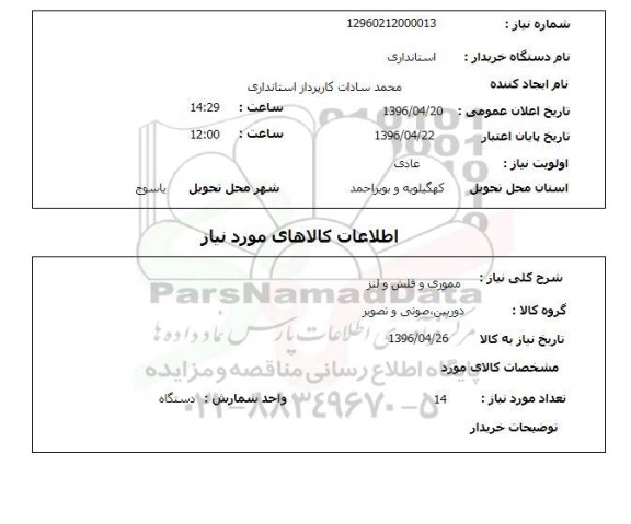 استعلام مموری و فلش و لنز 