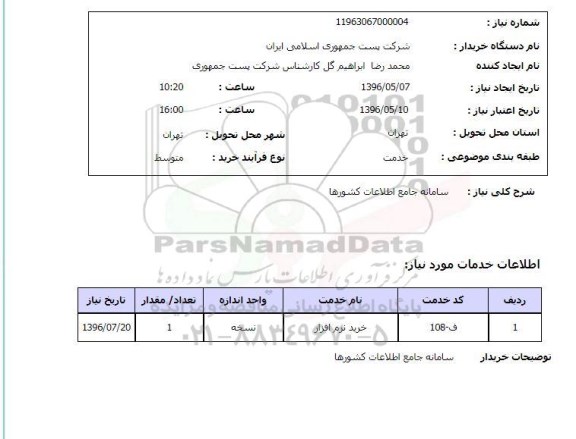 استعلام سامانه جامع اطلاعات کشورها