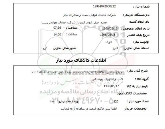 استعلام , استعلام چراغ سقفی با لامپ کم مصرف ای ای دی 