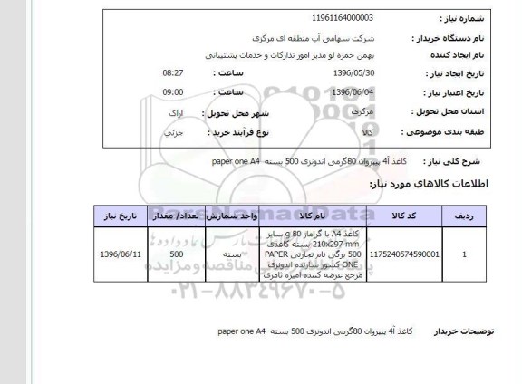 استعلام ,استعلام کاغذ a4 پیپروان 80 گرمی