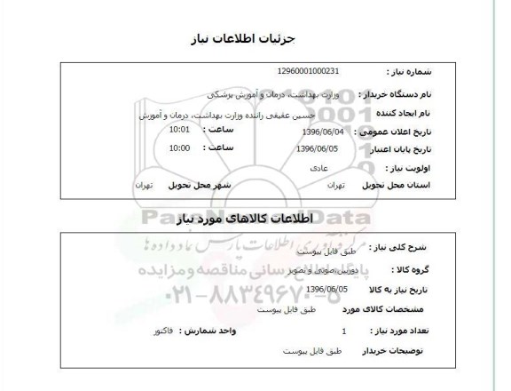 استعلام، استعلام دوربین، صوتی و تصویر 