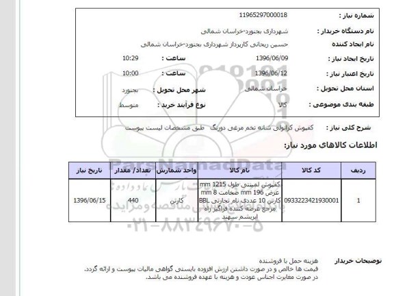 استعلام ,استعلام کفپوش کرانولی شانه تخم مرغی