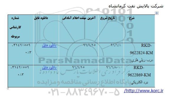 استعلام درب ریلی فلزی ...