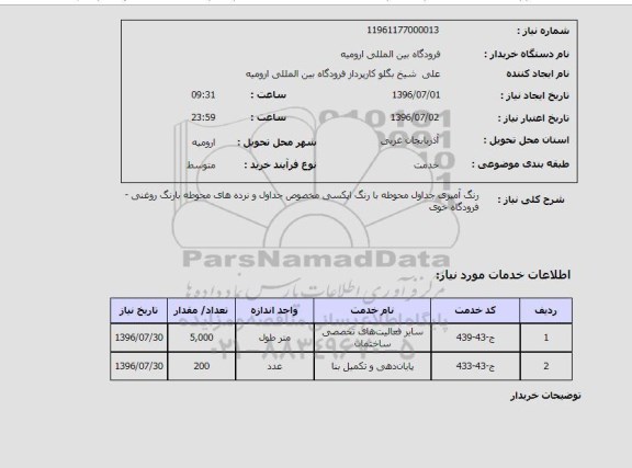 استعلام,استعلام رنگ آمیزی جداول محوطه با رنگ اپکسی مخصوص 