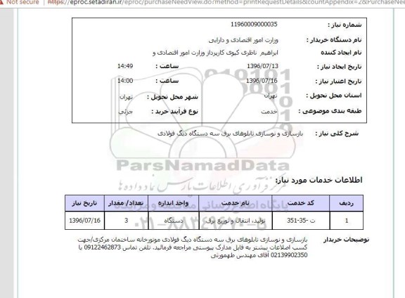 استعلام,استعلام بازسازی و نوسازی تابلوهای برق