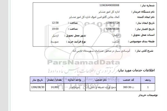 استعلام ,استعلام آبرسانی سیار در مناطق عشایری