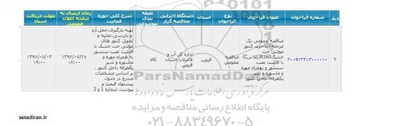 آگهی مناقصه ، مناقصه عمومی یک مرحله ای خرید کنتور مولتی جت خشک 